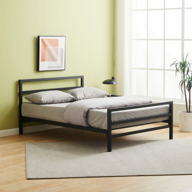 city bed frame black