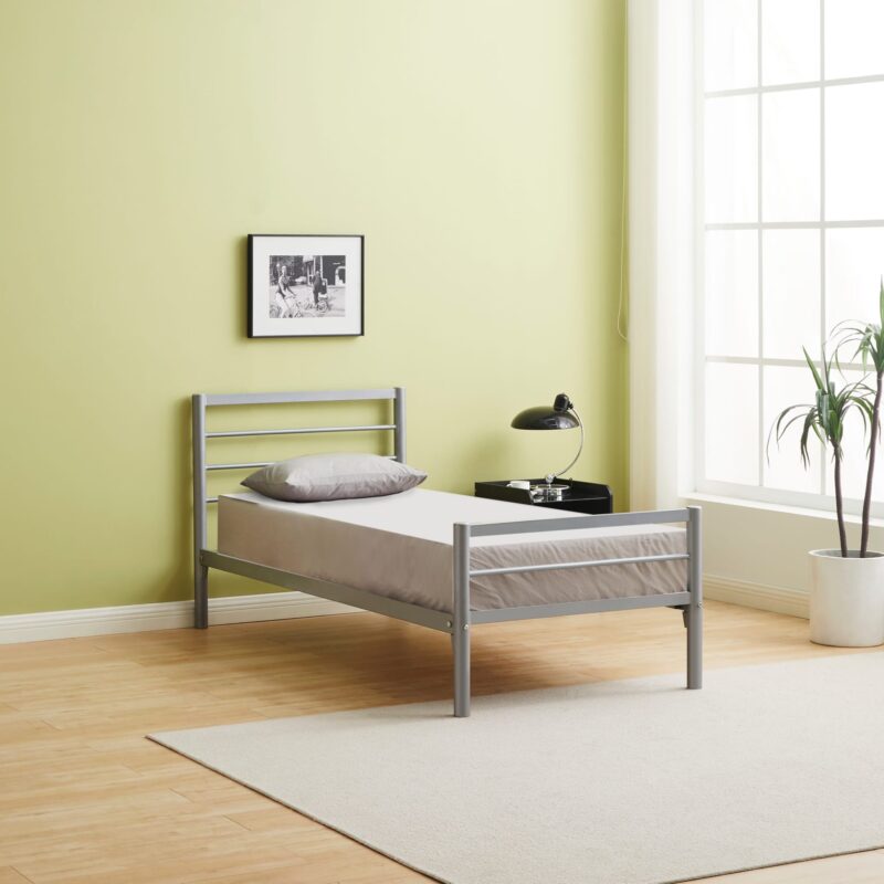 city bed frame grey