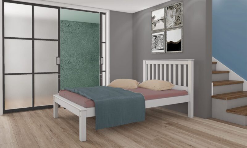 mission bedframe white