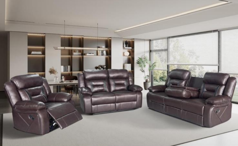 Fernando 3+2 sofas brown