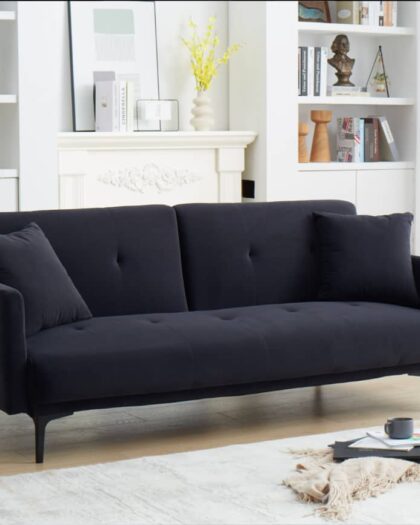 Veronica Sofa Bed in Grey or Navy Velvet