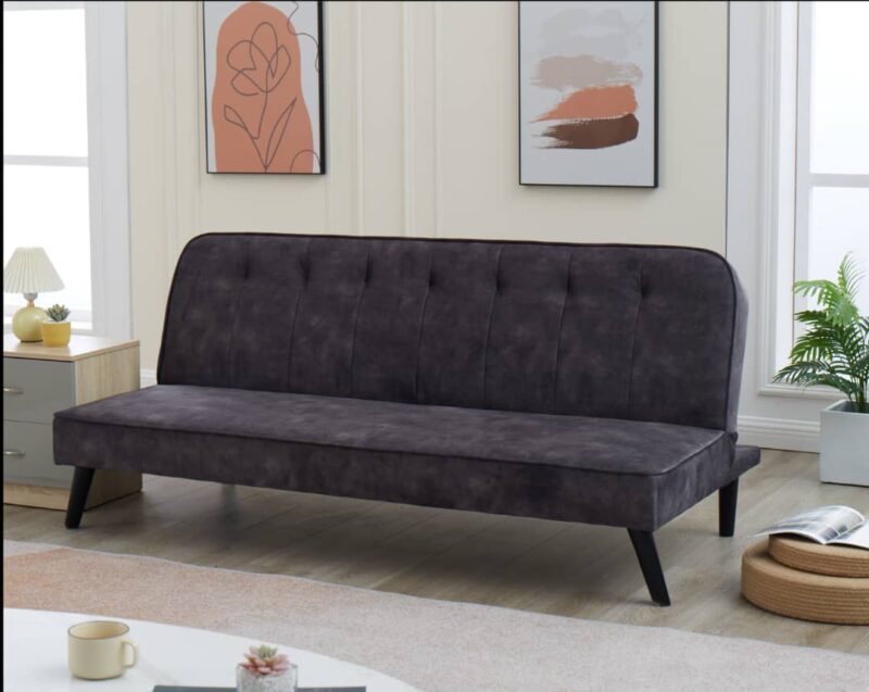 Brooklyn sofa bed in dark grey velvet